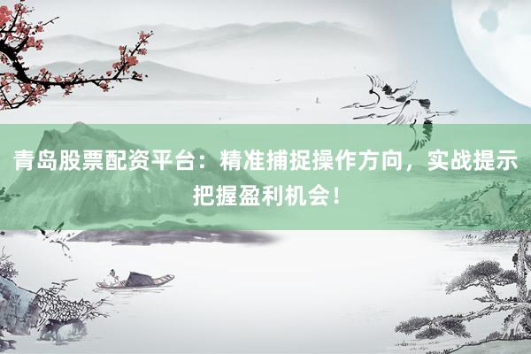 青岛股票配资平台：精准捕捉操作方向，实战提示把握盈利机会！