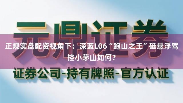 正规实盘配资视角下：深蓝L06“跑山之王”磁悬浮驾控小茅山如何？
