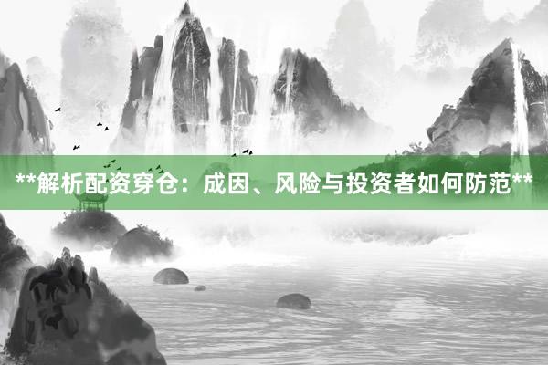 **解析配资穿仓：成因、风险与投资者如何防范**