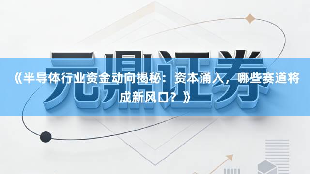 《半导体行业资金动向揭秘：资本涌入，哪些赛道将成新风口？》