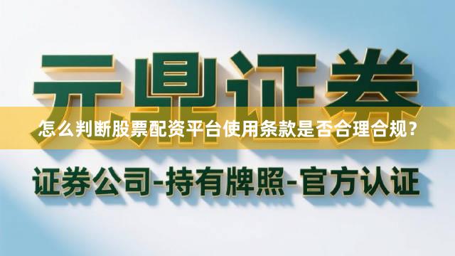 怎么判断股票配资平台使用条款是否合理合规？
