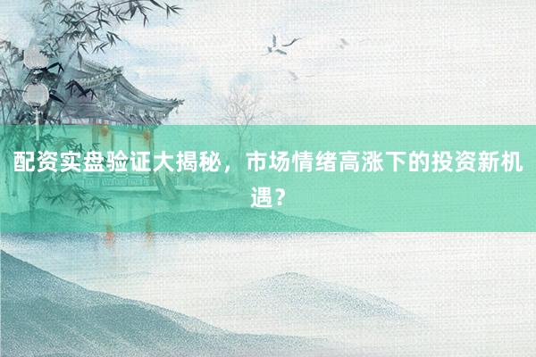 配资实盘验证大揭秘，市场情绪高涨下的投资新机遇？